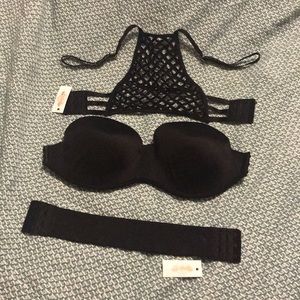 SALE Bra Lab black bundle NWT back straps!!!